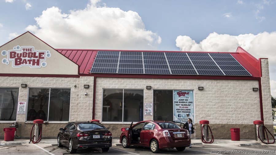 San Antonio-based Bubble Bath Car Wash integrates solar power into its ...