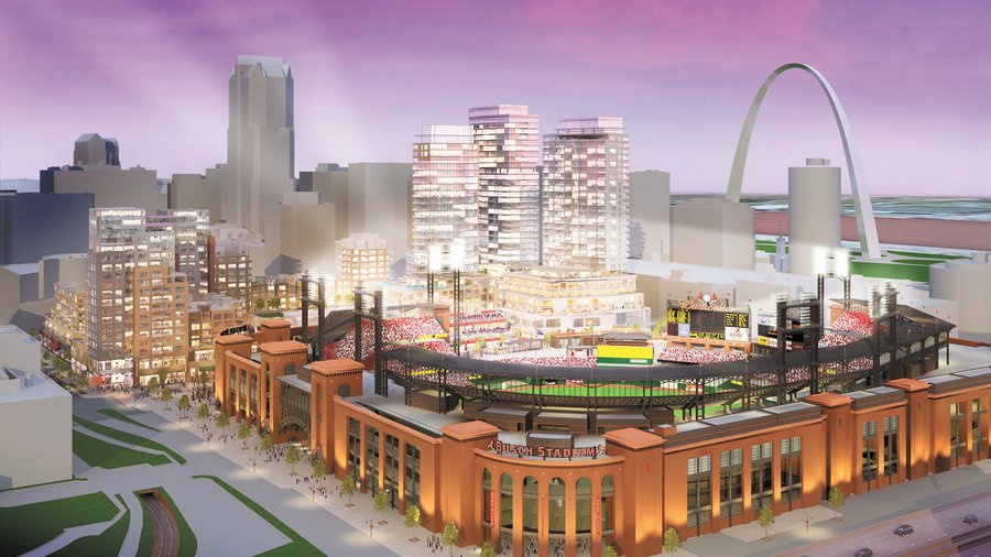 Saint Louis City Skyline viewed from Busch Stadium - St Lo…