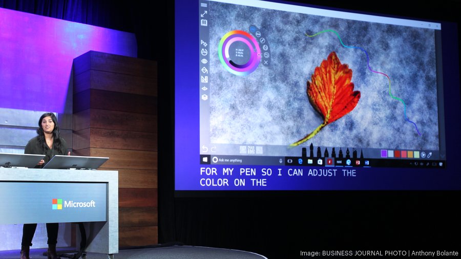 Microsoft's annual shareholders meeting at the Meydenbauer Center in