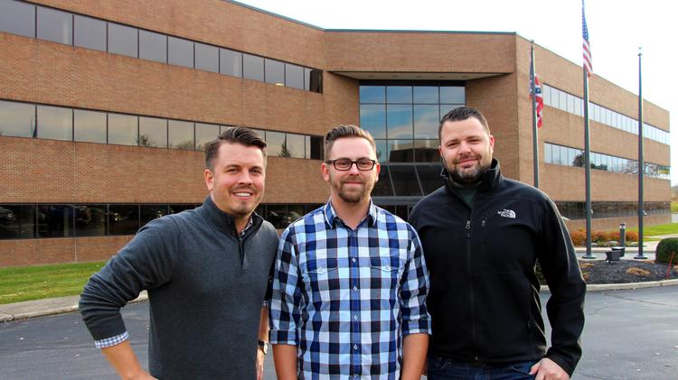 Gem City Business Solutions signed a lease for a new office in Fairborn. The Wilderness creative management team, under the umbrella of Gem City Business Solutions, pictured from left is Richard Kaiser, Josh Moody, and Chris Beach.