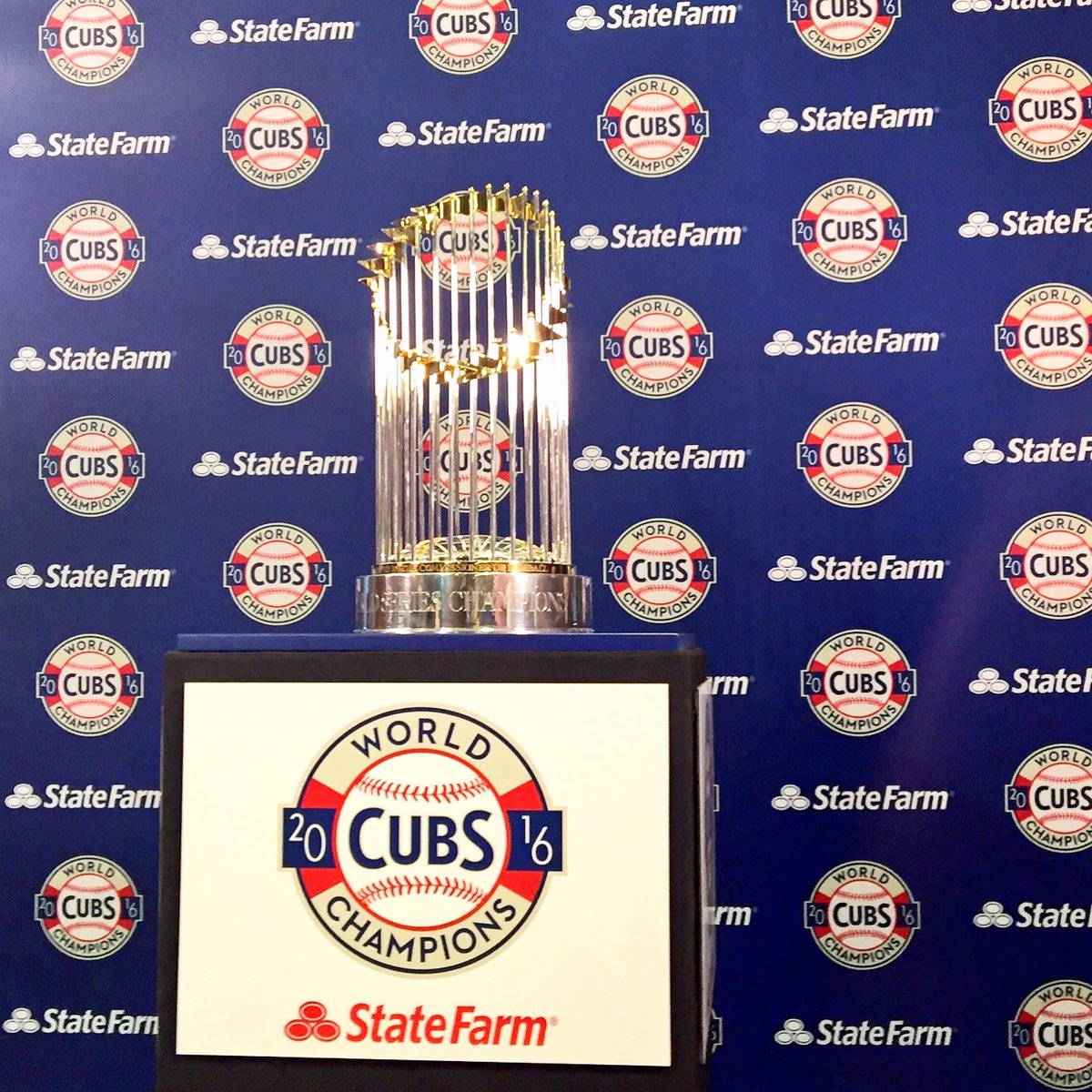 Cubs 2016 World Series Champions Commemorative Trophy