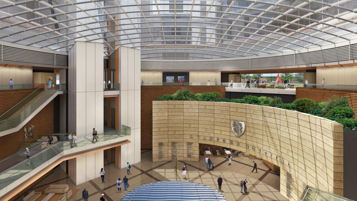Construction of the new Stanford Hospital in Palo Alto is 80 percent