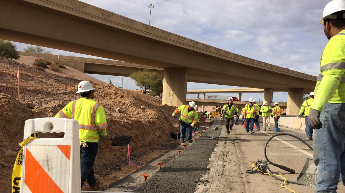 Adot Laying First Pavement On Loop 202 South Mountain Extension