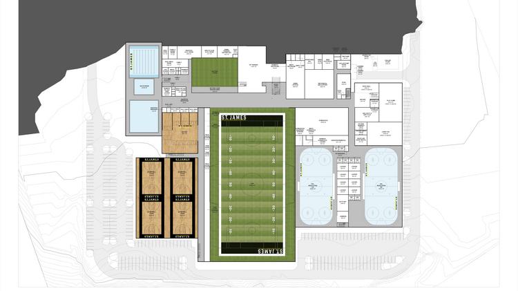 The site plan for the St. James Sports & Wellness Complex ...