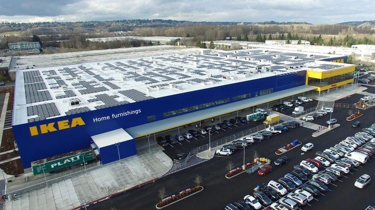 Ikea installs state’s largest solar rooftop array at new Renton store - Puget Sound Business Journal