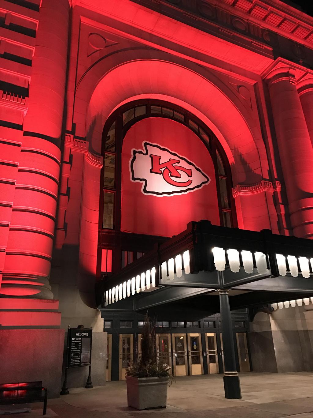 Kansas City Chiefs AFC Championship banners at Union Station