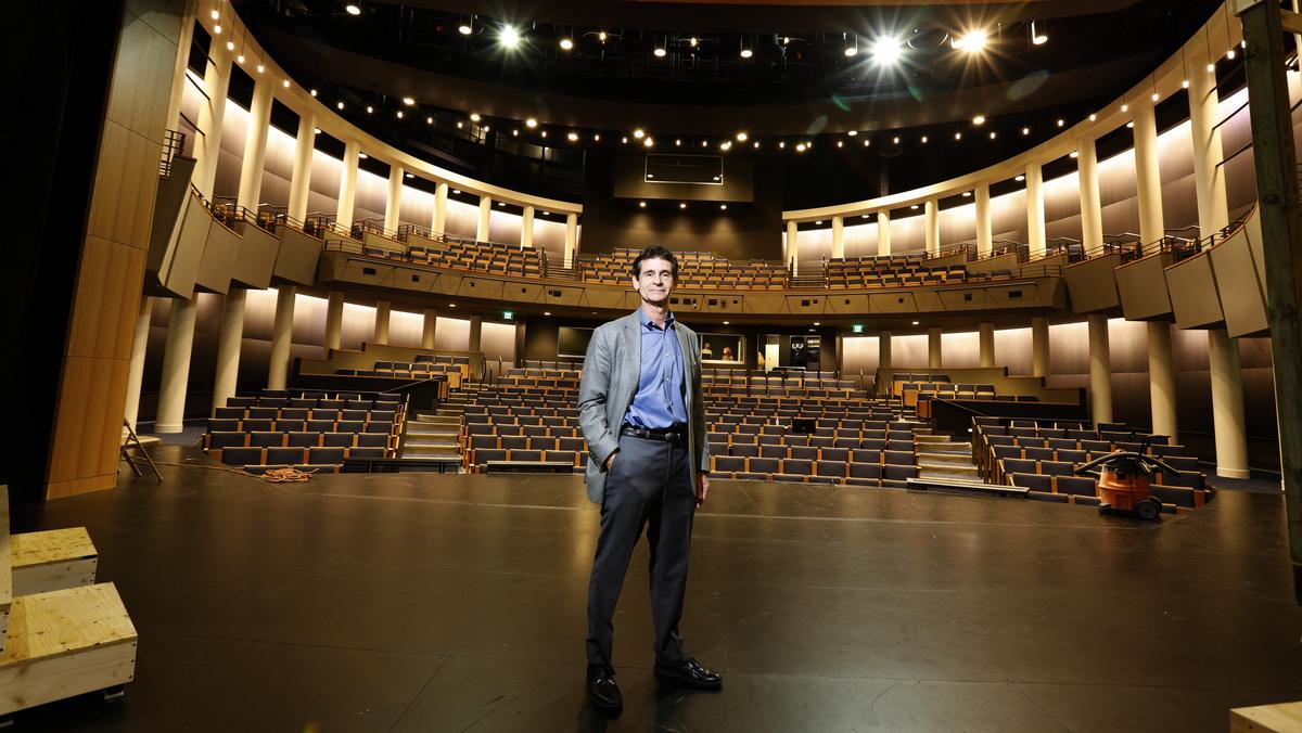 A.D. Players’ Managing Director Ric Hodgin readies to open & L.M. Theater