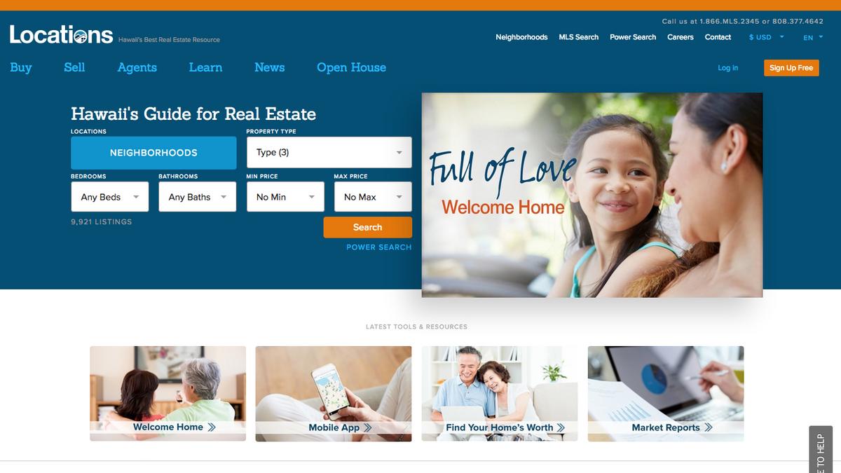 Residential real estate firm Locations Hawaii spends 1M on new website