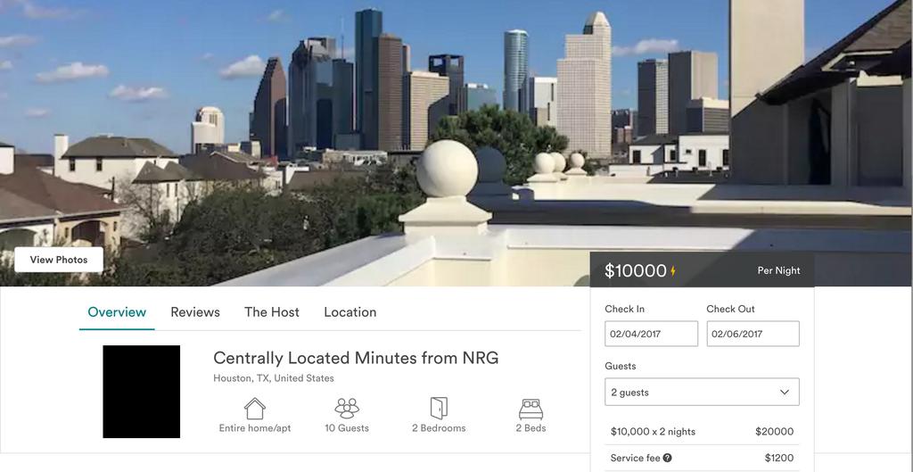 SuperBowl LI Airbnb Pricing & Demand in Houston