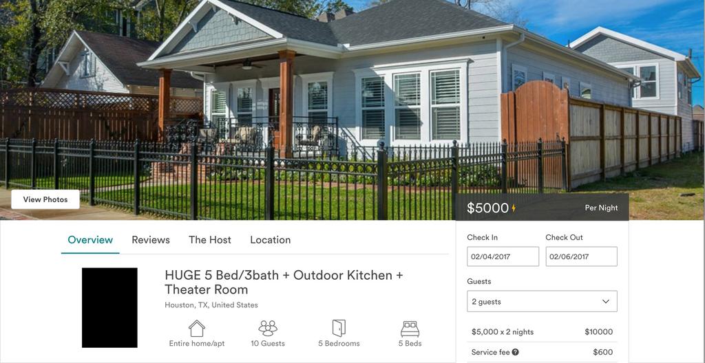 SuperBowl LI Airbnb Pricing & Demand in Houston