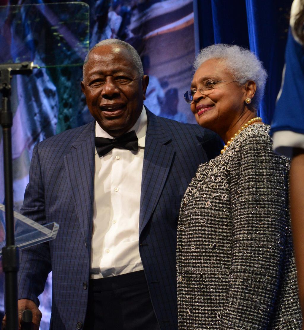 Hank Aaron with His Wife and Sons - Denver Sports