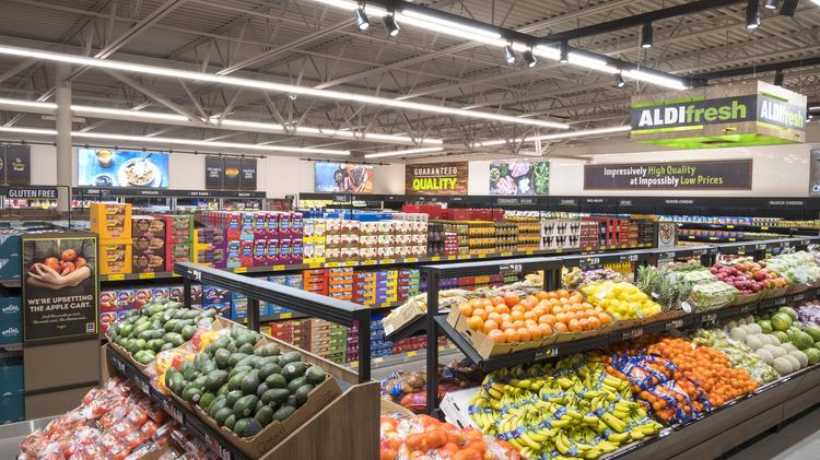 The produce department Aldi. The German discount grocer is expanding produce departments in stores nationwide.