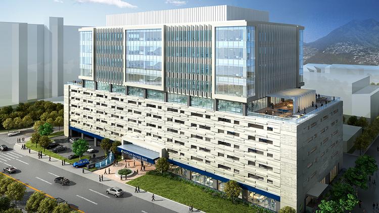 This rendering shows the exterior of American Savings Bank's new Honolulu headquarters