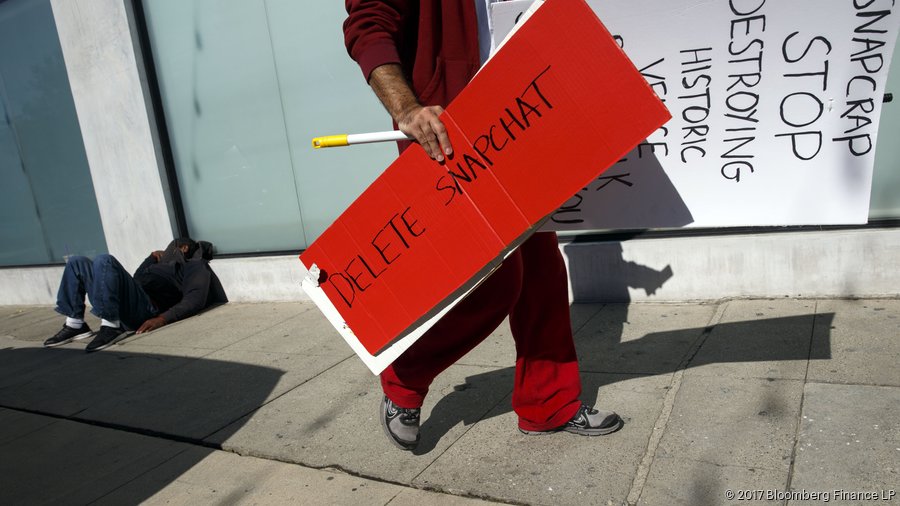SNAPCHAT IPO PROTESTS