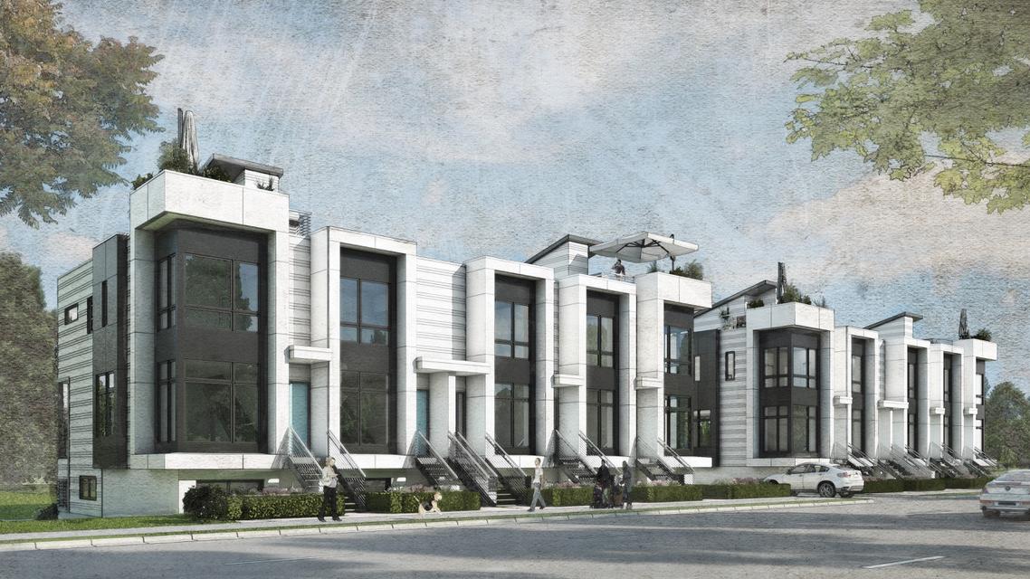 Modernist style row houses on New Bern Avenue breaking ground in