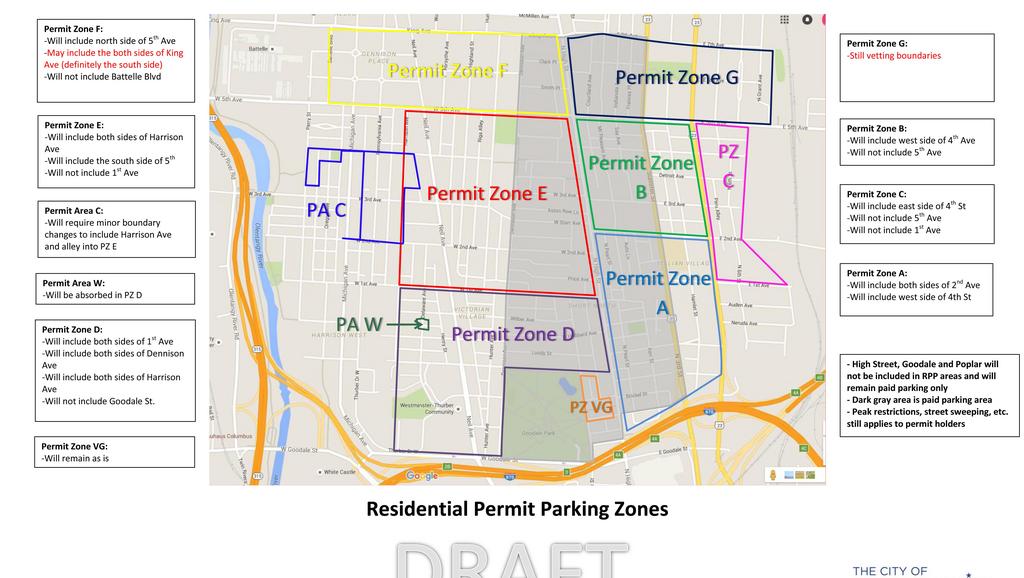 San Francisco Residential Parking Permit Map Short North Parking Fixes Proposed By Columbus Leading To Confusion -  Columbus Business First