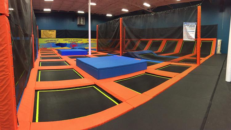 This is a trampoline area in the Sugar Land, Texas Urban Air Trampoline &amp; Adventure Park. The Cincinnati location will have similar attractions.