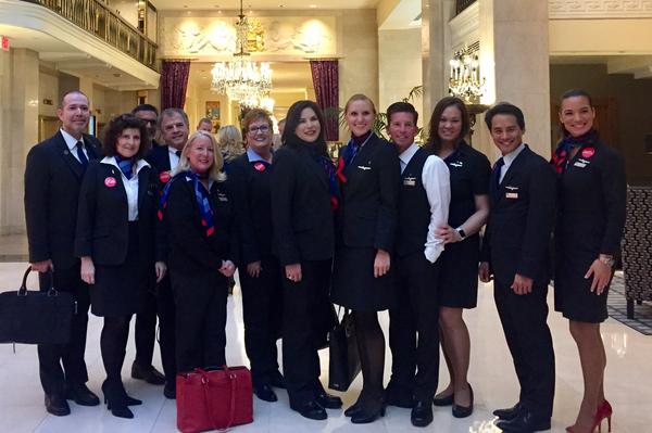 american airlines flight attendant luggage