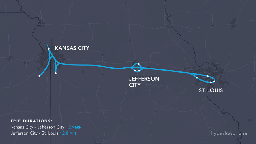 KCSt. Louis Hyperloop route among best prospects, exec says Kansas