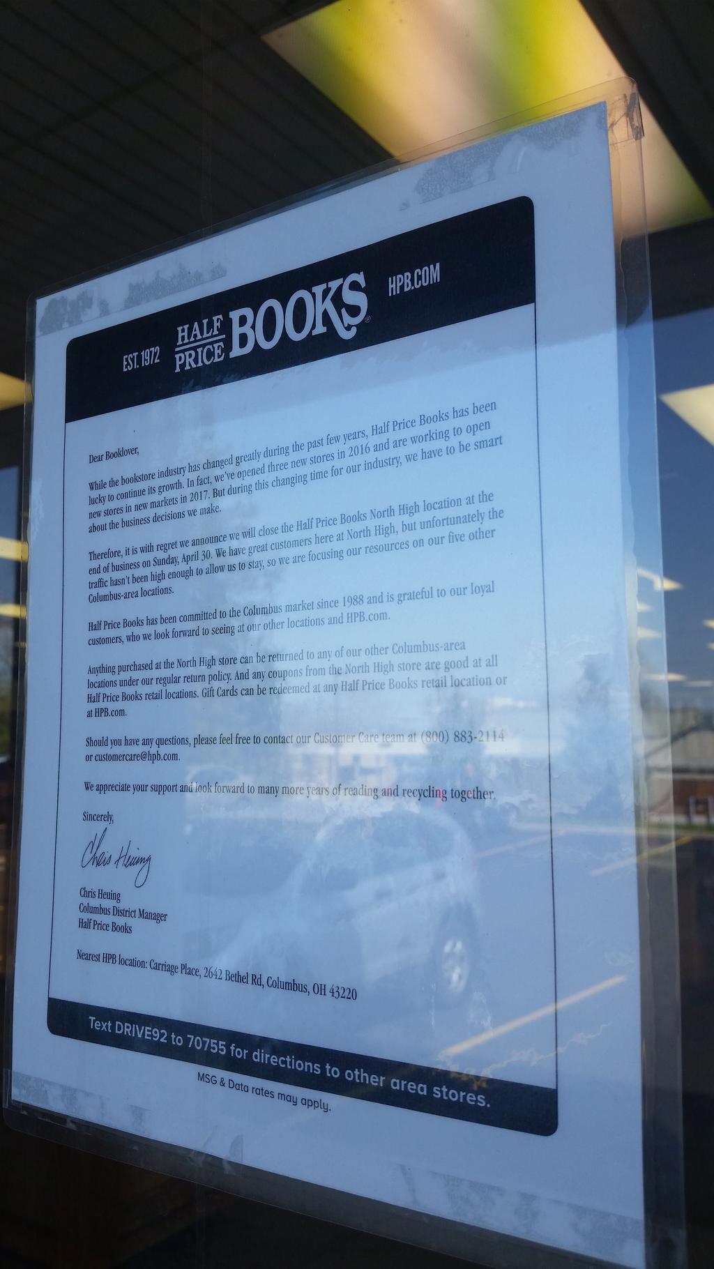 Clintonville Half Price Books closing at the end of the month - Columbus  Business First