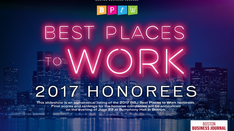 BBJ announces the 2017 Best Places to Work honorees - Boston 