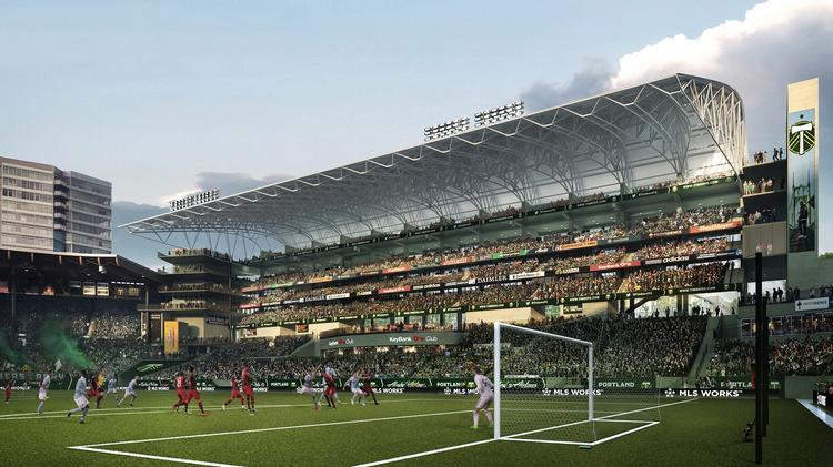 Portland Timbers 50m Expansion Would Add 4 000 Seats To Providence The Cantilevered Roof Would Jut Out Over Most Of New Seats At A Revamped Providence