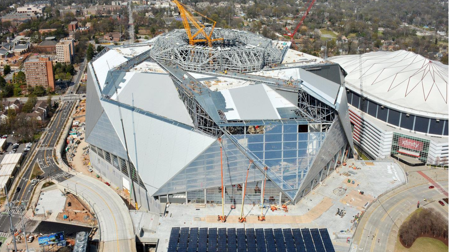 Roof at Mercedes-Benz Stadium in Atlanta finally open for business – The  Denver Post