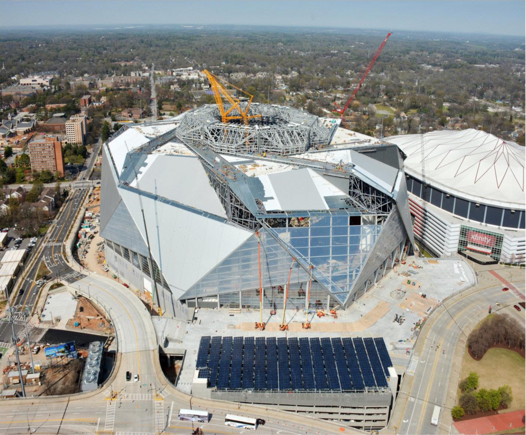 Roof at Mercedes-Benz Stadium in Atlanta finally open for business – The  Denver Post