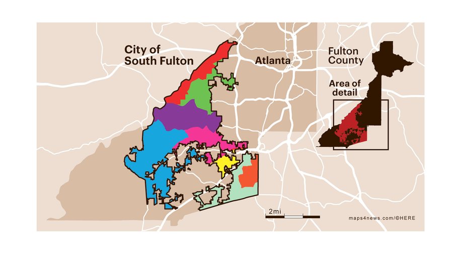 Map of the city deals of south fulton georgia