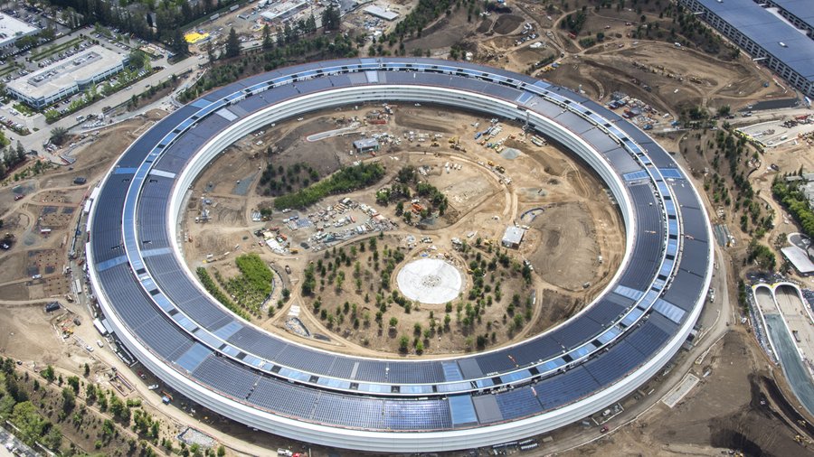 Latest Apple Park drone video shows Apple's near-complete 'spaceship ...