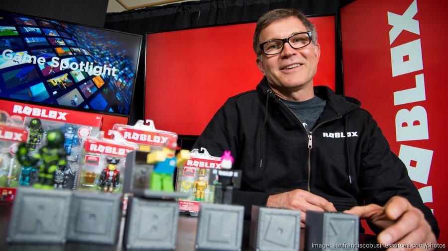 CEO David Baszucki of Roblox shows a toy of himself. He will release  News Photo - Getty Images