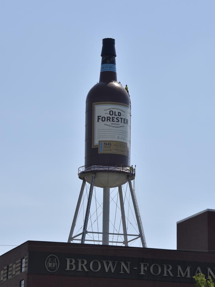BrownForman's Old Forester bottle water tower has a new look