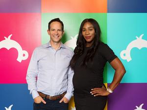 Zander Lurie and Serena Williams at SurveyMonkey HQ