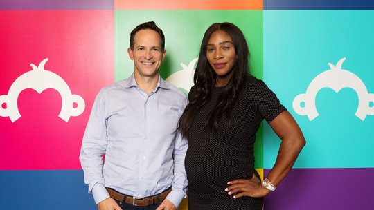 Zander Lurie and Serena Williams at SurveyMonkey HQ