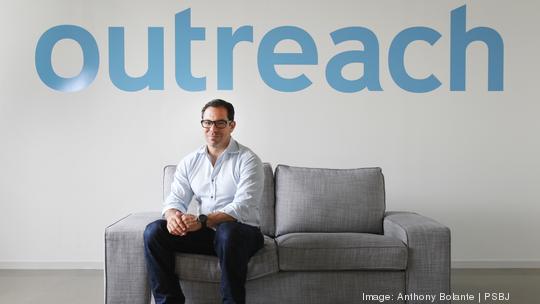 Outreach CEO Manny Medina at his company's headquarters in Fremont,  Seattle, Wash.