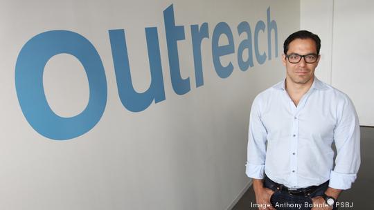 Outreach CEO Manny Medina at his company's headquarters in Fremont,  Seattle, Wash.