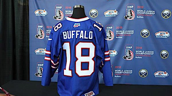 USA Hockey unveils Bills-themed jersey for world junior outdoor game in  Buffalo