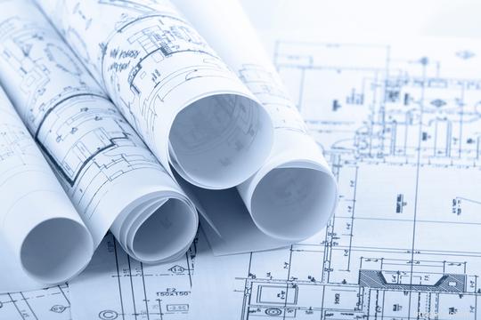 Architectural blueprints and blueprint rolls