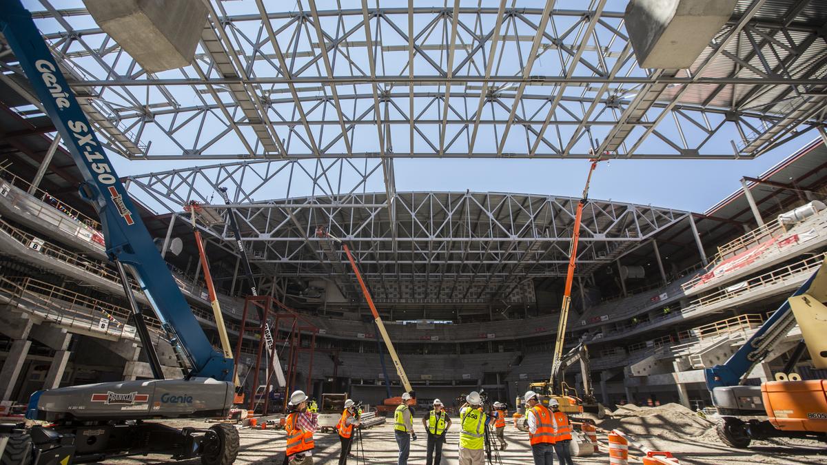 See Bucks' arena construction as project passes halfway point ...