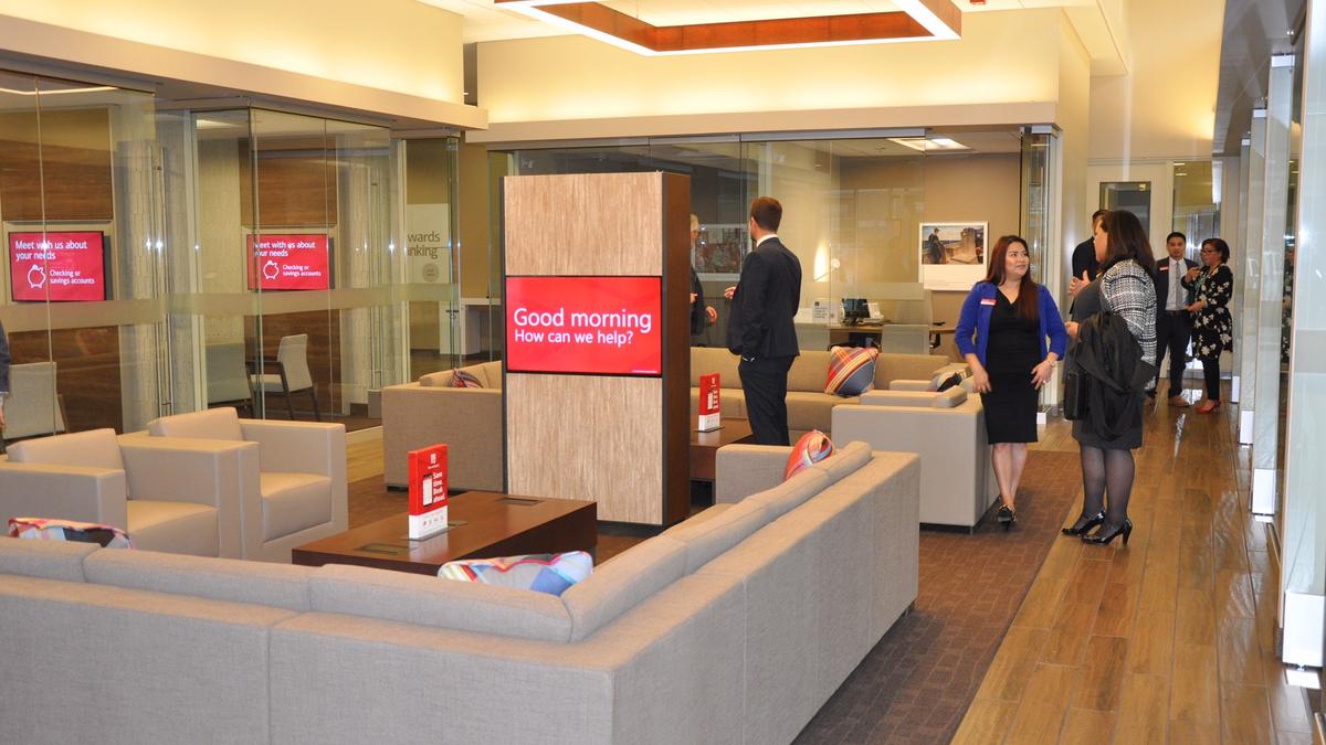 Inside Bank Lobby