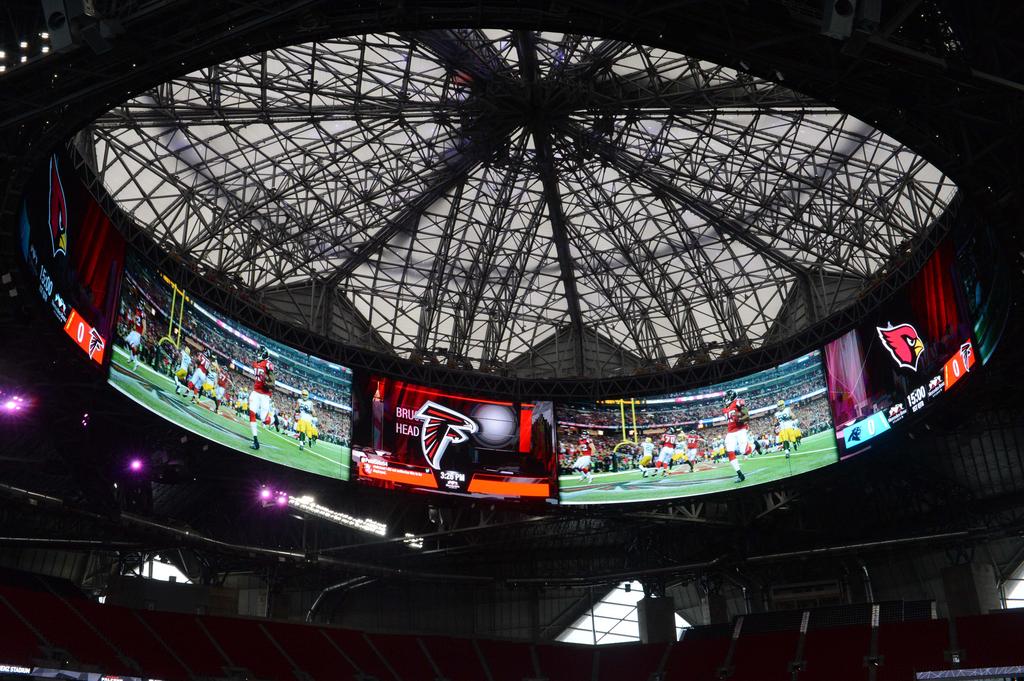 Largest 360 degree halo board on earth at Mercedes Benz Stadium!