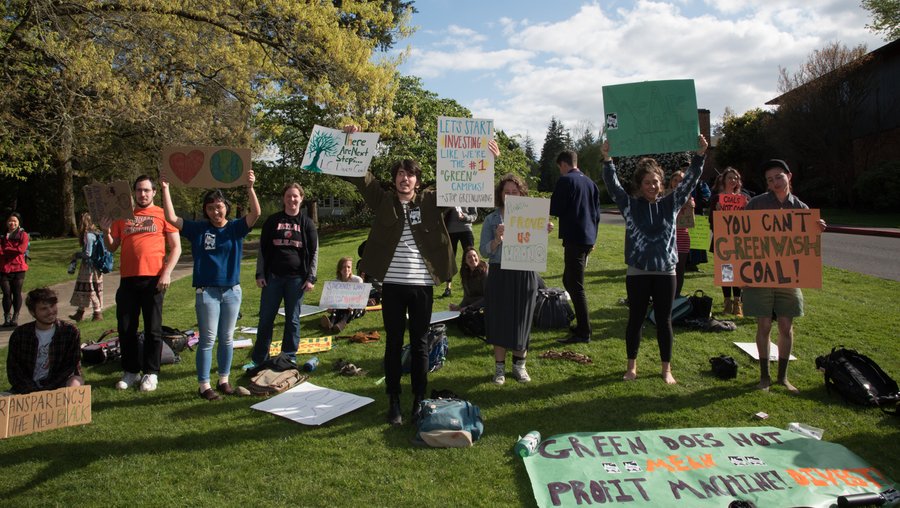 Lewis & Clark College in Portland, pushed by climate change activists