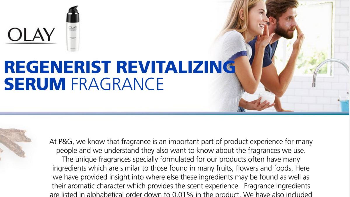P&G disclosure of fragrance ingredients in 2,000 products hailed as