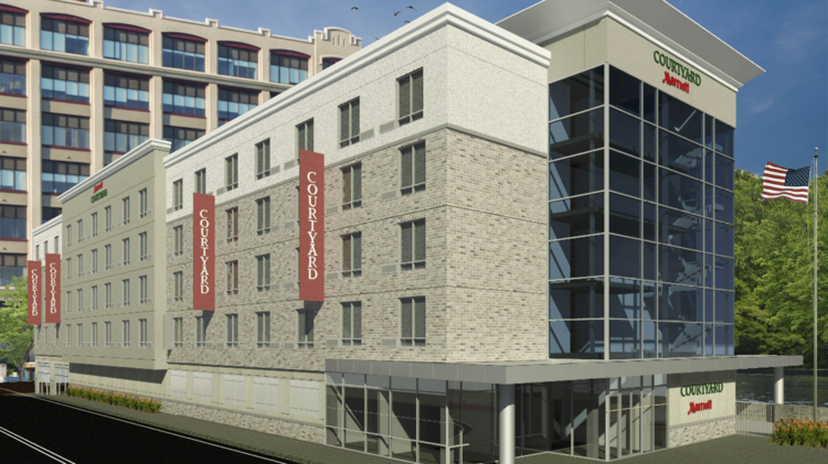 Site Work Starts On 132 Room Courtyard By Marriott In Downtown Troy A Rendering Of The 132 Room Courtyard By Marriott That Will Be Built Next To