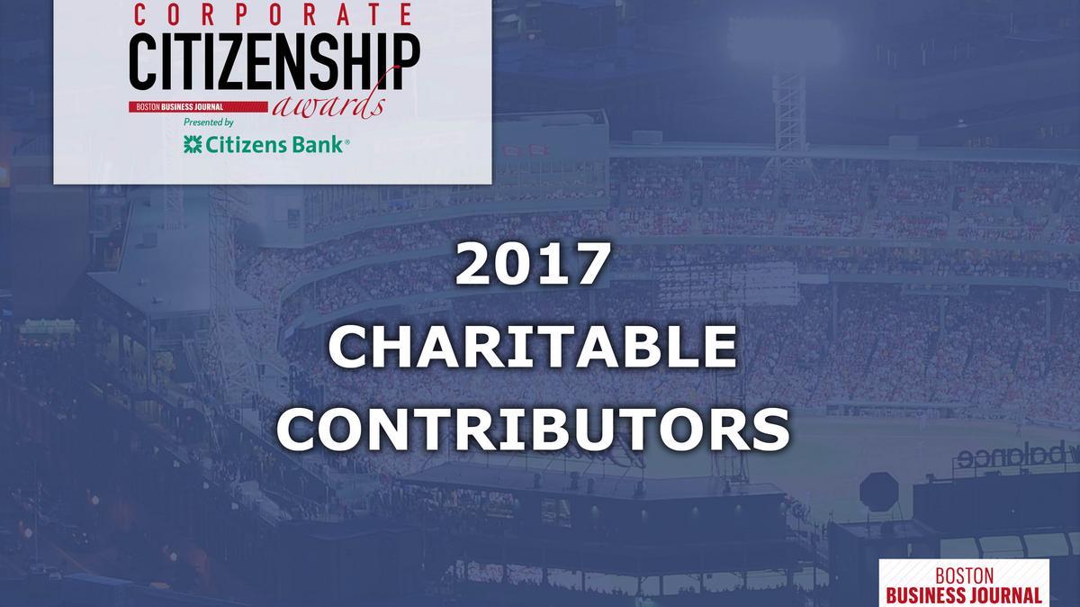 Here are the 10 most charitable companies in Massachusetts Boston Business Journal