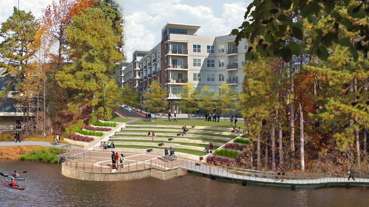 Dated Tech Park Will Transform Into Hub Atlanta Business Renderings Of The New Development At Technology Park Include Lake Access