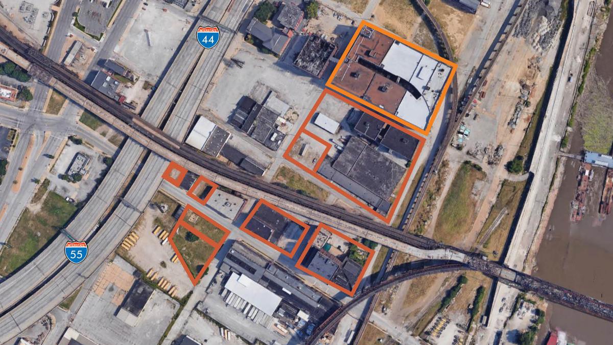 Riverfront land assembled for potential future redevelopment St