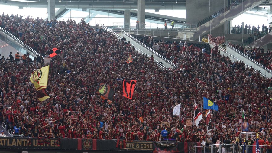 ATL United Supporters Section at Mercedes-Benz Stadium