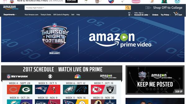 nfl games today on prime video
