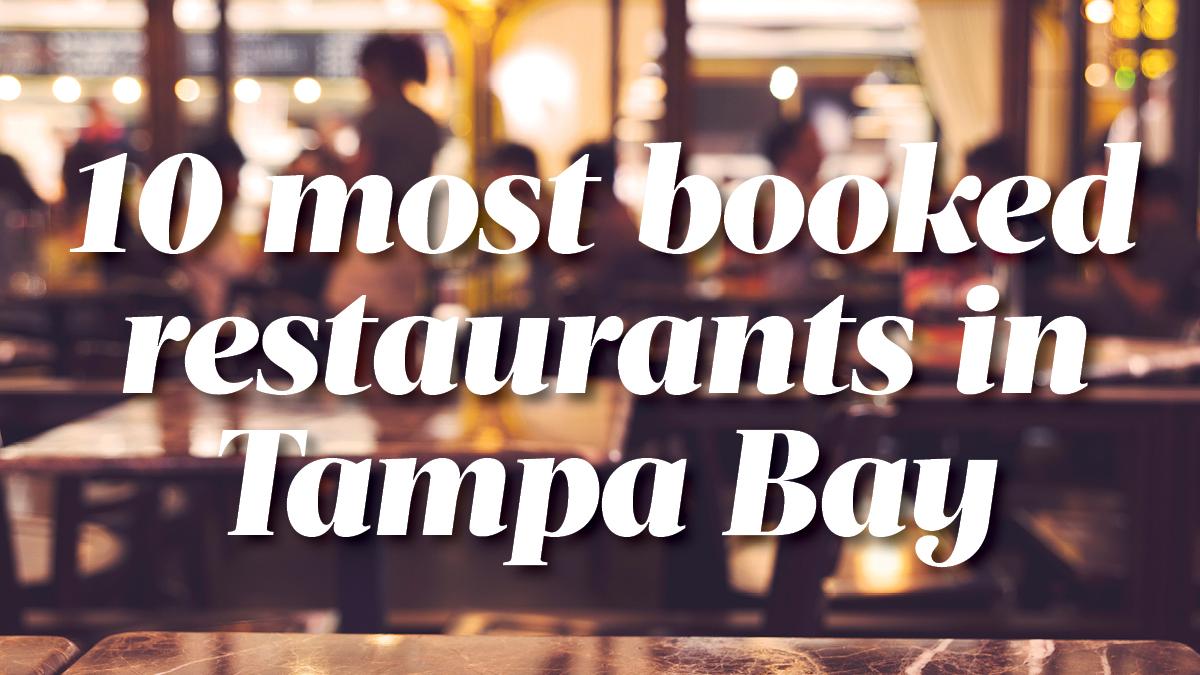 The mostbooked restaurants in Tampa Bay and Sarasota, according to